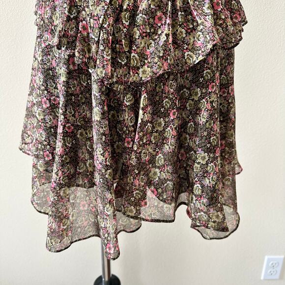 Walter Baker Becca Ruffled Floral Mini Skirt Size 4 - Picture 7 of 12